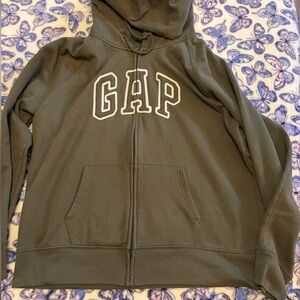 GAP Olive Green Zip-Up Hoodie